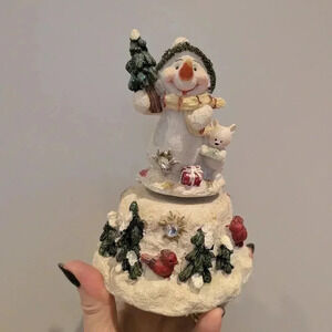 Vintage musical snowman decoration